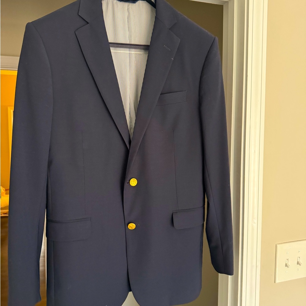 BROOKS BROTHERS Explorer Sport Coat Wool Blazer Regent Fit with Gold Buttons